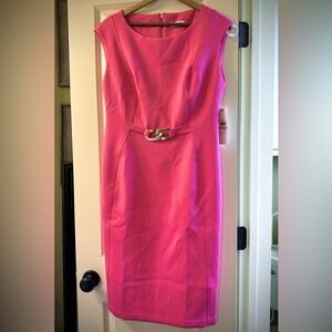Calvin Klein Pink Midi Dress NWT sz 12